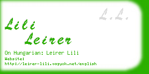 lili leirer business card